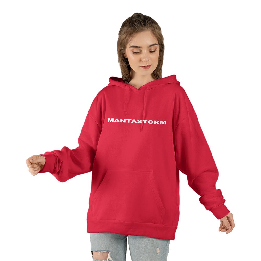 MANTASTORM Red Classic Unisex US Map Hoodie (Made In US)