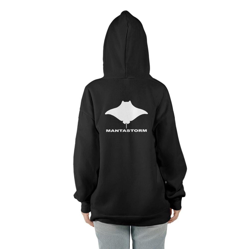 MANTASTORM Classic Black Unisex Hoodie (Made In US)