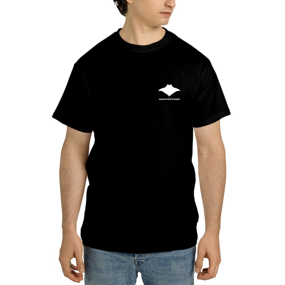 MANTASTORM Black Unisex Jersey Short Sleeve Thunder Tee (Made in US)