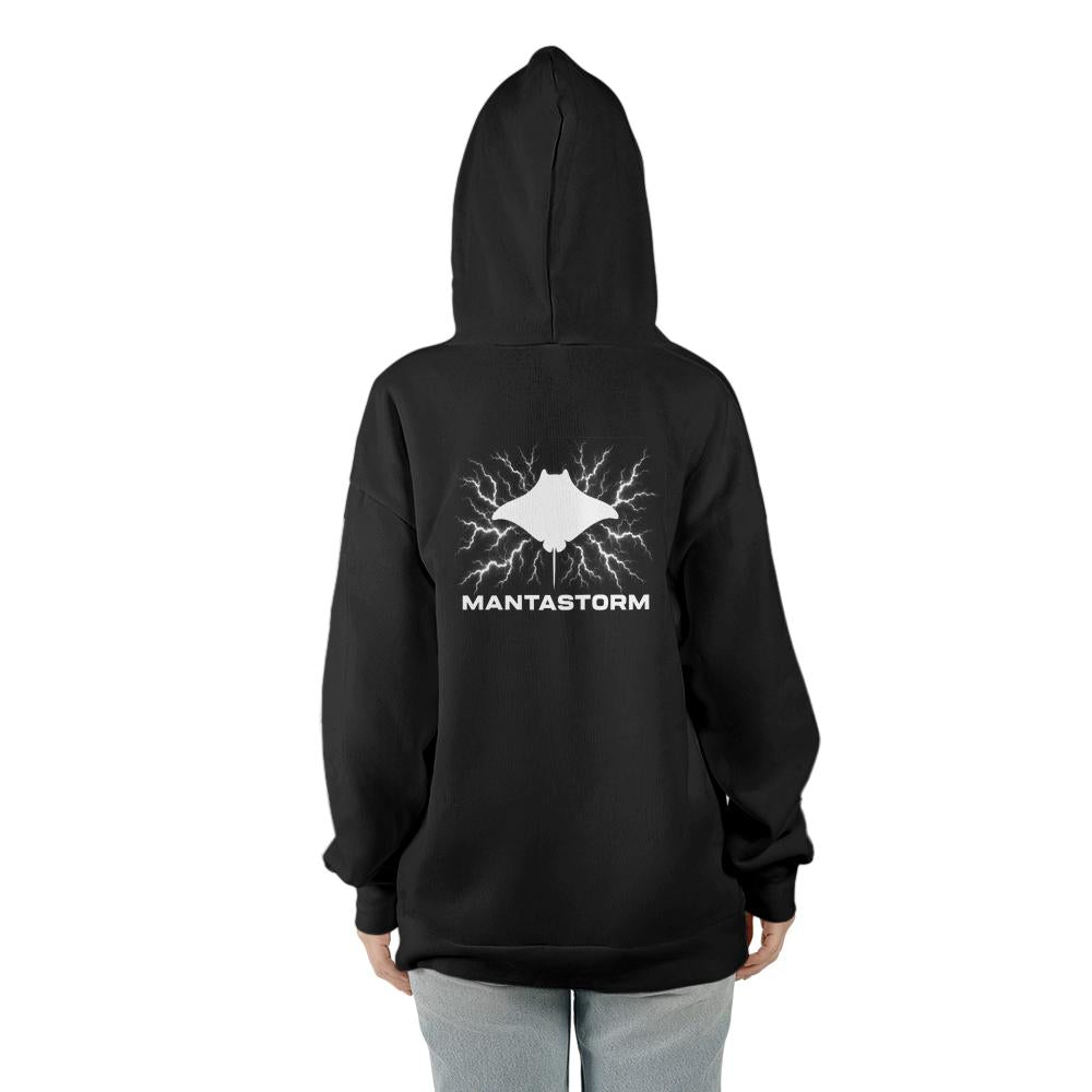 MANTASTORM Classic Black Unisex Thunder Hoodie (Made In US)