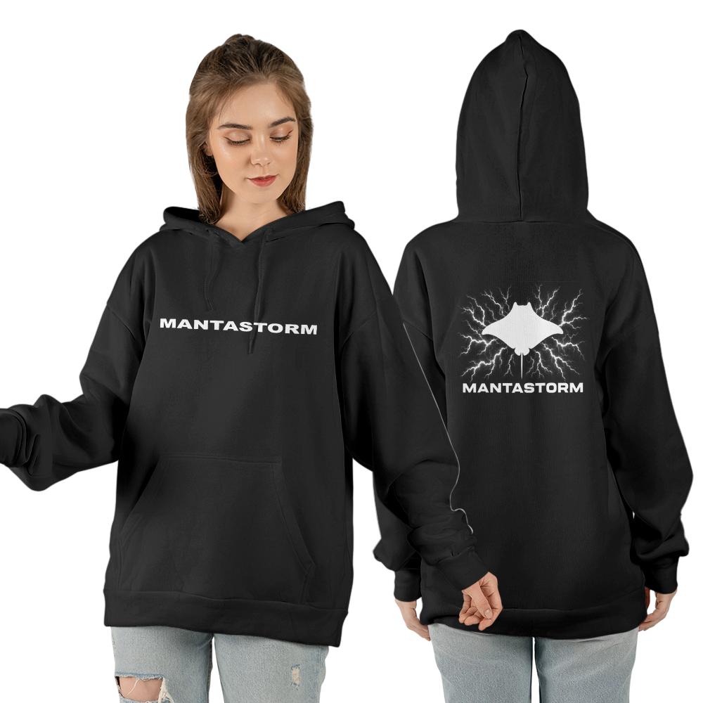 MANTASTORM Classic Black Unisex Thunder Hoodie (Made In US)
