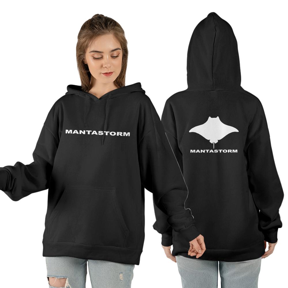 MANTASTORM Classic Black Unisex Hoodie (Made In US)