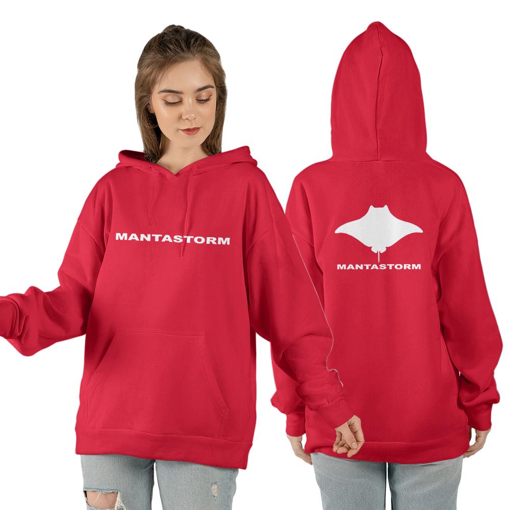 MANTASTORM Classic Red Unisex Hoodie (Made In US)